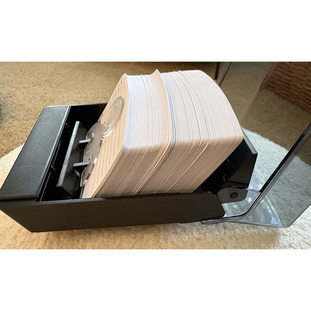 Rolodex Petite Covered Desktop Contact File Alphabet Tabs Pre-printed Index Card - Picture 6 of 12